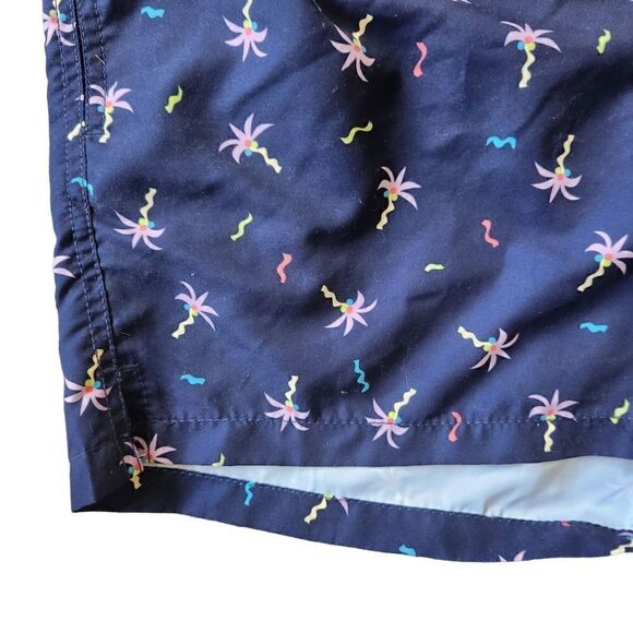 Happy Socks Swim Trunks Mens XL Blue Palm Trees Mesh Lined Shorts - Picture 8 of 8